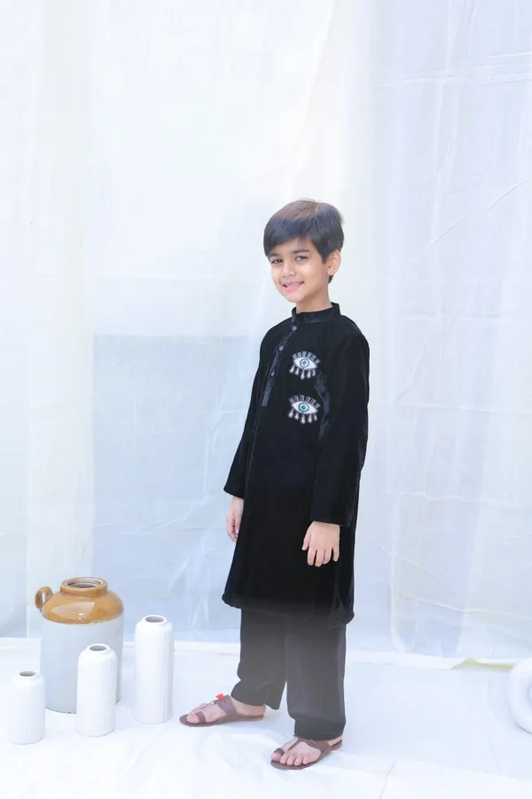 Black_Evil_Eye_Velvet_Kurta_And_Trousersforboys