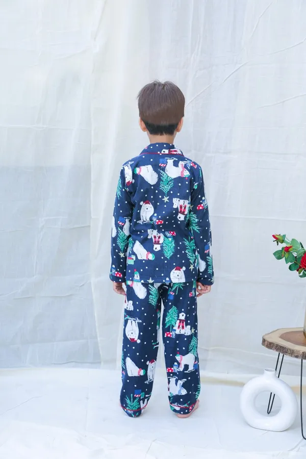 Blue_Cotton_Blend_Collard_Long_Sleeves_Winter_Night_Suits_For_Boys