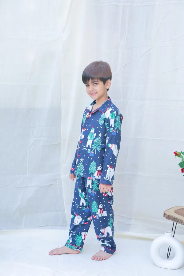 Blue_Cotton_Blend_Collard_Long_Sleeves_Winter_Night_Suits_For_Boys