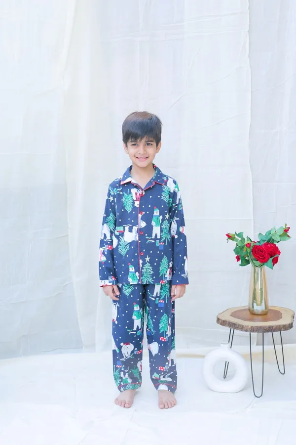 Blue_Cotton_Blend_Collard_Long_Sleeves_Winter_Night_Suits_For_Boys