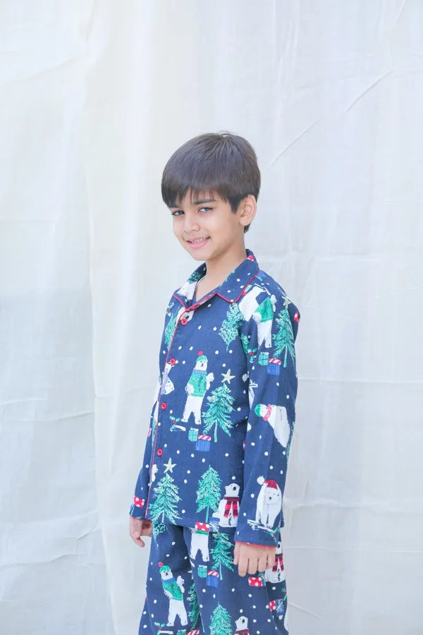 Blue_Cotton_Blend_Collard_Long_Sleeves_Winter_Night_Suits_For_Boys