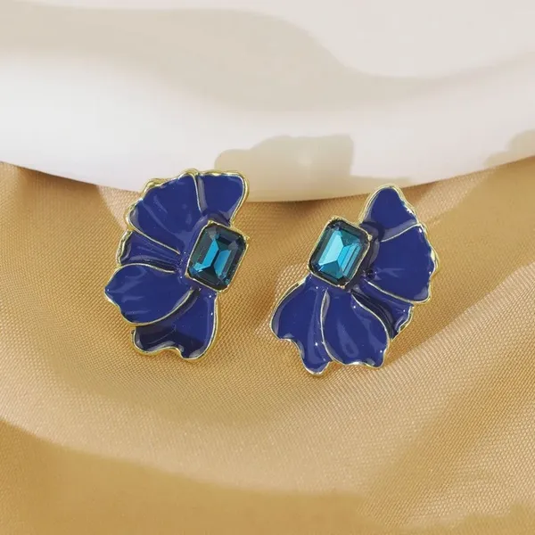 Blue_Enamel_Stud_Earring_For_Women