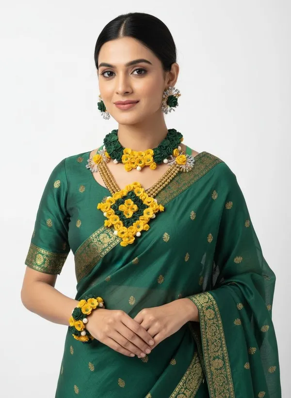 Green_Fabric_Necklace_For_Women