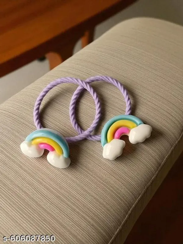 Multicolour_Nylon_Elastic_Ponytail_Holders_For_Women_(Pack_Of_12)