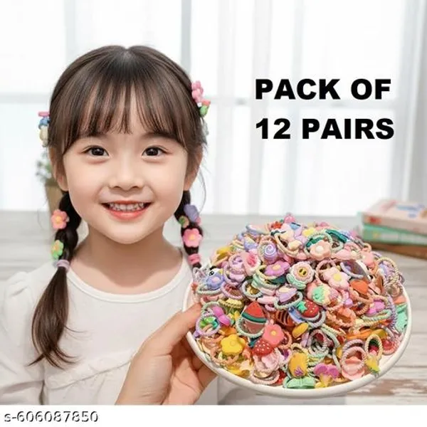 Multicolour_Nylon_Elastic_Ponytail_Holders_For_Women_(Pack_Of_12)
