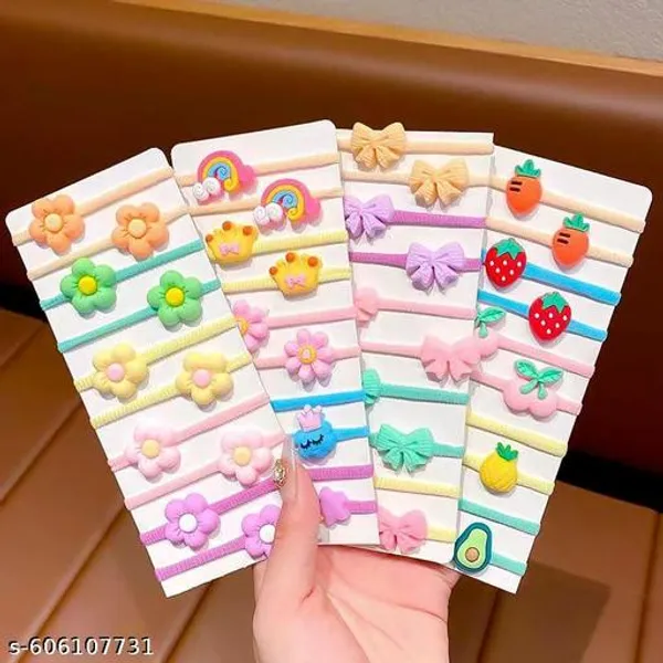 Multicolour_Nylon_Elastic_Hair_Bands_For_Kids_(Pack_Of_12)