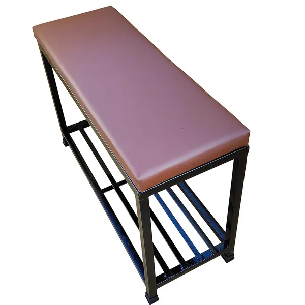 Black_A-One_Steels_Sitting_Bench_With_Cushion_&_Shoe_Rack