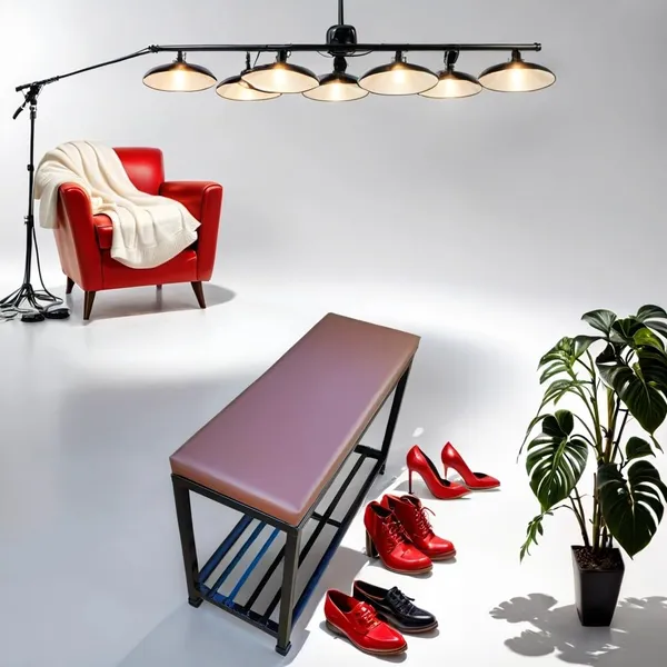 Black_A-One_Steels_Sitting_Bench_With_Cushion_&_Shoe_Rack
