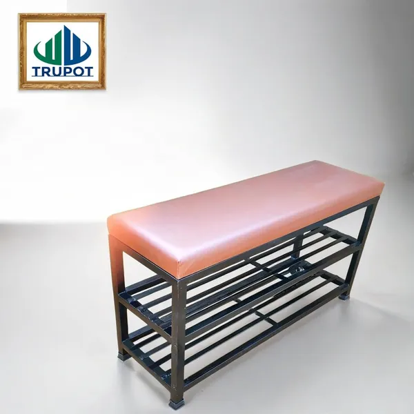 Black_Metal_Shoe_Rack_Bench_for_Entryway__2-Tier_Shoe_Organizer_with_Comfortable_Cushion