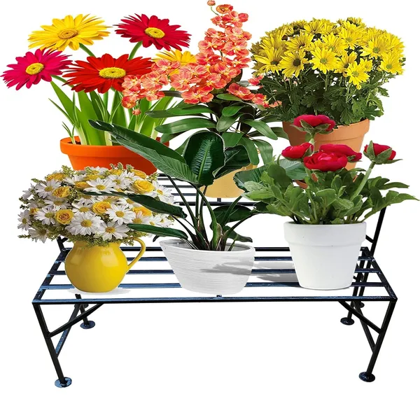 Black_A-One_Premium_Steels_Iron_2-Step_Plant_Stand