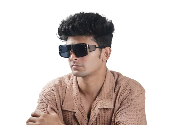 Black_Luxury_Gold_Shield_Visor_3_Sunglass_For_Unisex