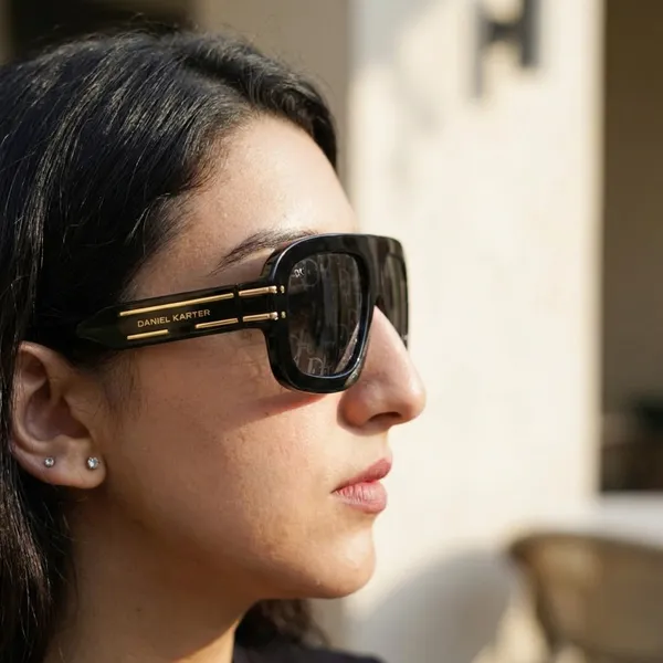 Black_Monogram_Lens_Flat_Top_Sunglass_For_Unisex