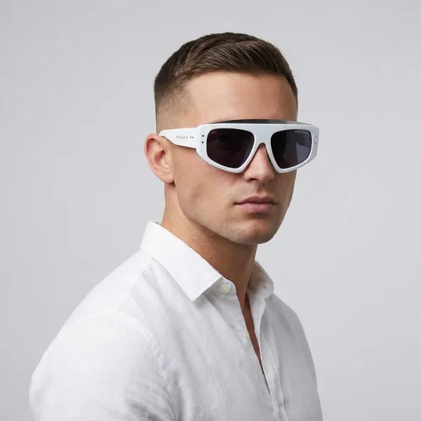 White_Quantum_Shield_Sunglass_For_Unisex