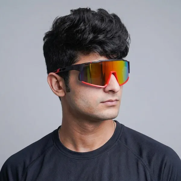 Black_And_Red_Falcon_Stealth_Shield_Matte_Pattern_Sunglass_For_Unisex