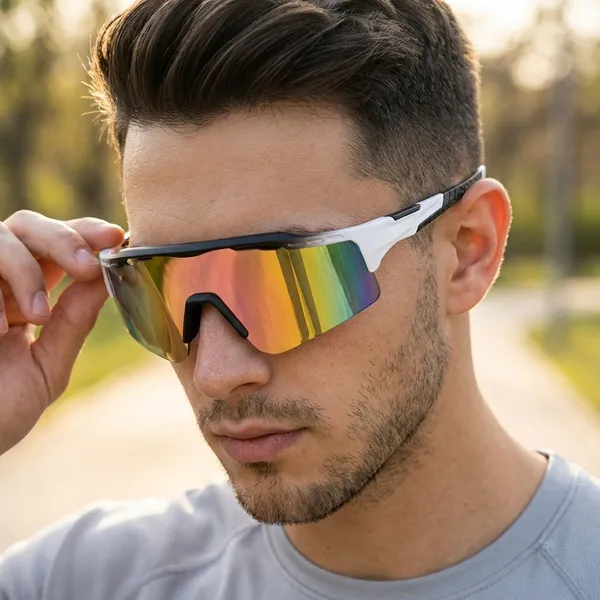 White_And_Yellow_Falcon_Shield_Sports_Sunglass_For_Unisex