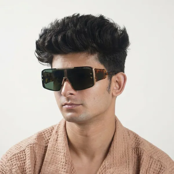Brown_Luxury_Gold_Shield_Visor_2_Sunglass_For_Unisex