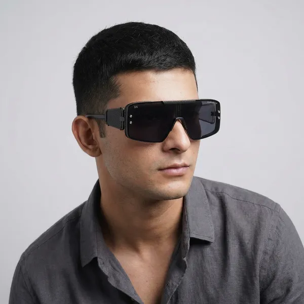 Black_And_Blue_Luxury_Gold_Shield_Visor_3_Sunglass_For_Unisex