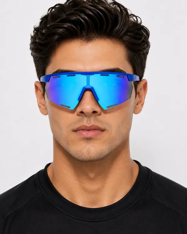 Daniel_Karter_Apex_Dual_Vision_Sports_Sunglasses/UV400/Unisex/_MatT_Dark_Blue_With_Blue_Mirror_Lens