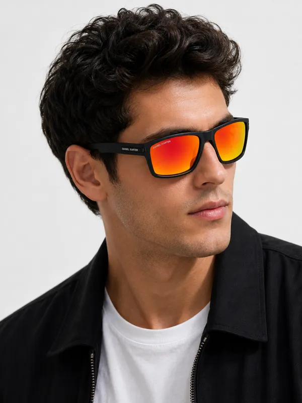 Daniel_Karter_UV400_Amber_Shield_Unisex_Sunglasses_Black_With_Red_Mirror_Lens
