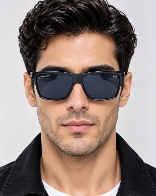 Daniel_Karter_UV400_Amber_Shield_Unisex_Sunglasses_Black_With__Black_Polarised__Lens