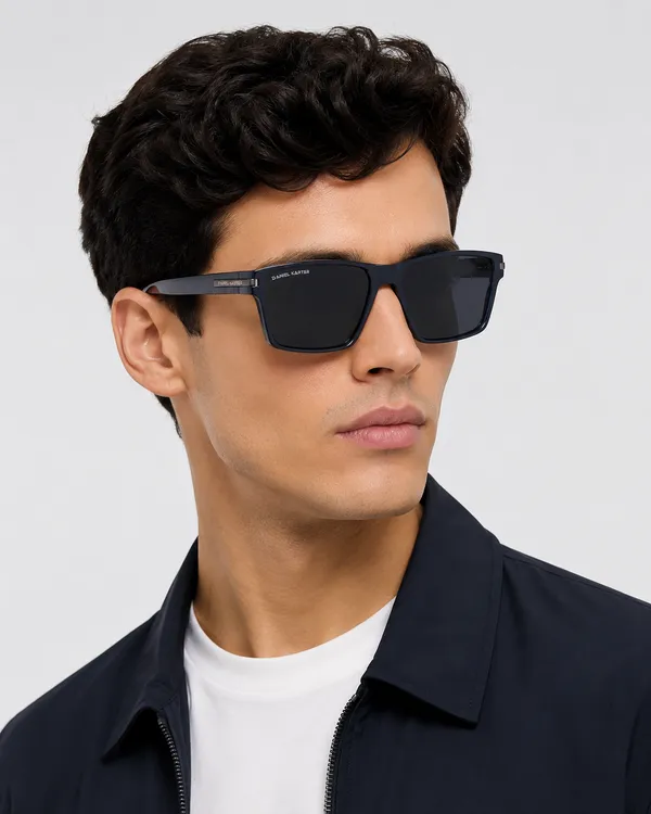 Daniel_Karter_UV400_Amber_Shield_Unisex_Sunglasses_Black_With__Black_Polarised__Lens