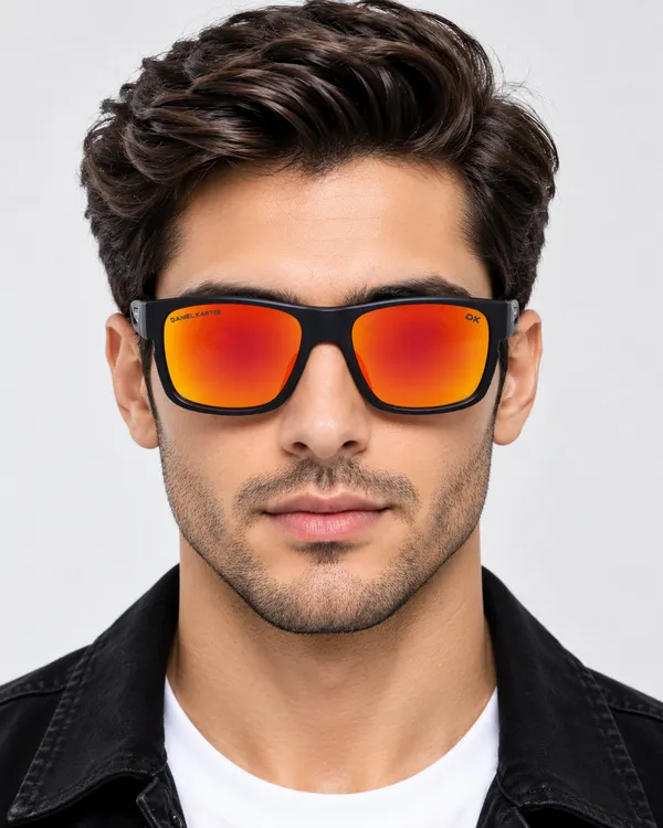 Daniel_Karter_UV400_Solar_Edge_Black_With_Red_Mirror_Lens/Unisex