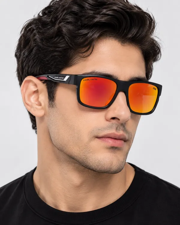 Daniel_Karter_UV400_Solar_Edge_Black_With_Red_Mirror_Lens/Unisex