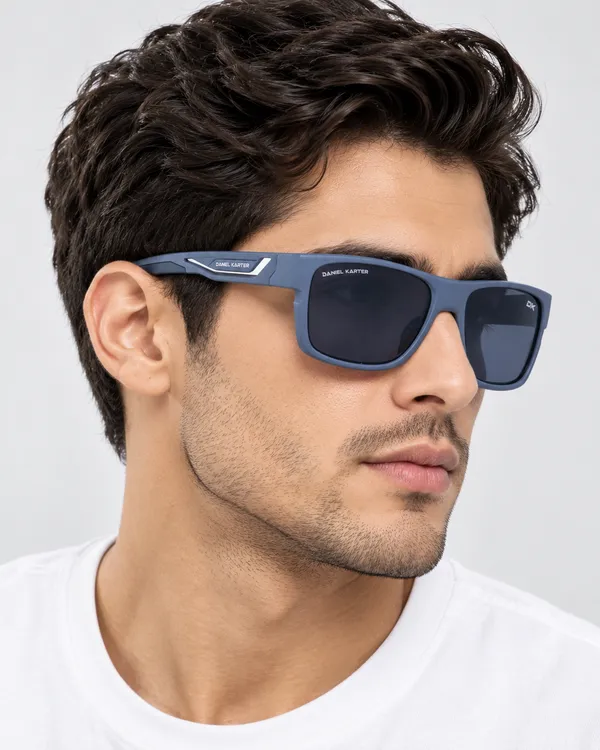 Daniel_Karter_UV400_Solar_Edge_Light_Grey_With_Black_Polarised_Lens/Unisex