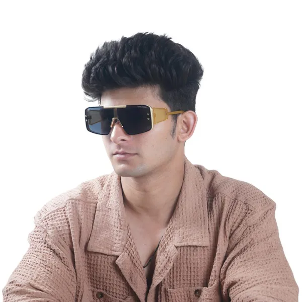 Black_And_Blue_Luxury_Gold_Shield_Visor_3_Sunglass_For_Unisex