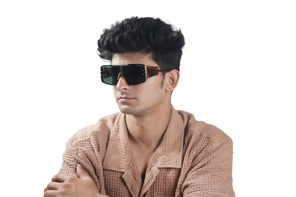 Brown_Luxury_Gold_Shield_Visor_2_Sunglass_For_Unisex