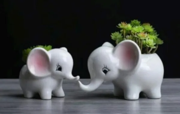 set_of_2_Elephant_planter_(white_colour)