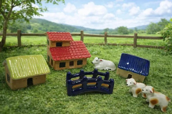 Set_of_of_7_-_Ceramic_Miniature_-_The_Village_Life