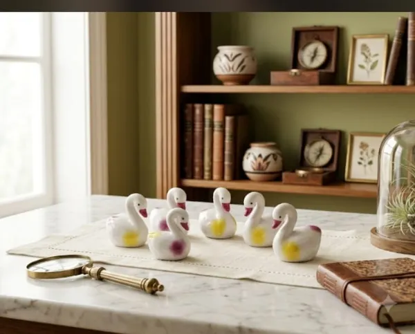 Set_of_of_5_-_Miniature_Ceramic_-__white_Ducks