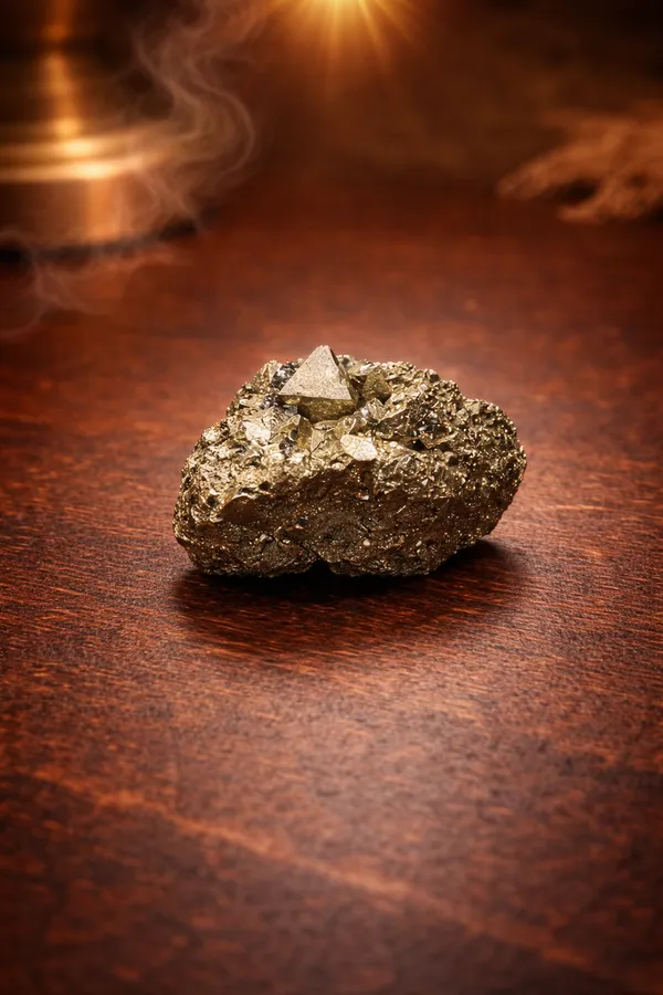 Pyrite_Stone_For_Men_&_Women_|_Pack_Of_1_With_5_Mukhi_Rudraksh_Free