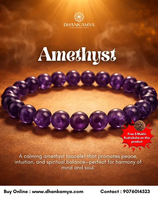 Amethyst_Bracelet_For_Men_&_Women_|_Pack_Of_1_With_5_Mukhi_Rudraksh_Free