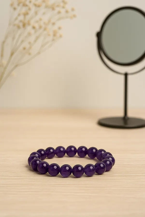 Amethyst_Bracelet_For_Men_&_Women_|_Pack_Of_1_With_5_Mukhi_Rudraksh_Free