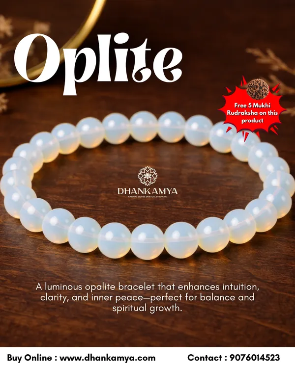 Opalite_Bracelet_For_Men_&_Women_|_Pack_Of_1_With_5_Mukhi_Rudraksh_Free