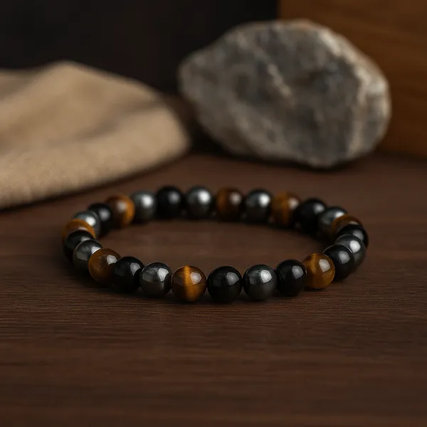 Crystal_Triple_Protection_Bracelet_For_Men_&_Women_|_Pack_Of_1_With_5_Mukhi_Rudraksh_Free