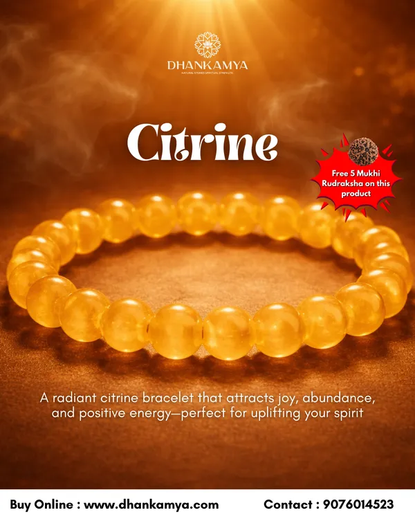 Citrine_Bracelet_For_Men_&_Women_|_Pack_Of_1_With_5_Mukhi_Rudraksh_Free