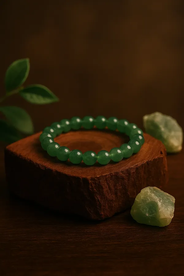 Aventurine_Bracelet_For_Men_&_Women_|_Pack_Of_1_With_5_Mukhi_Rudraksh_Free