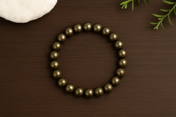 Natural_Pyrite_Bracelet_For_Men_&_Women_|_Pack_Of_1_With_5_Mukhi_Rudraksh_Free