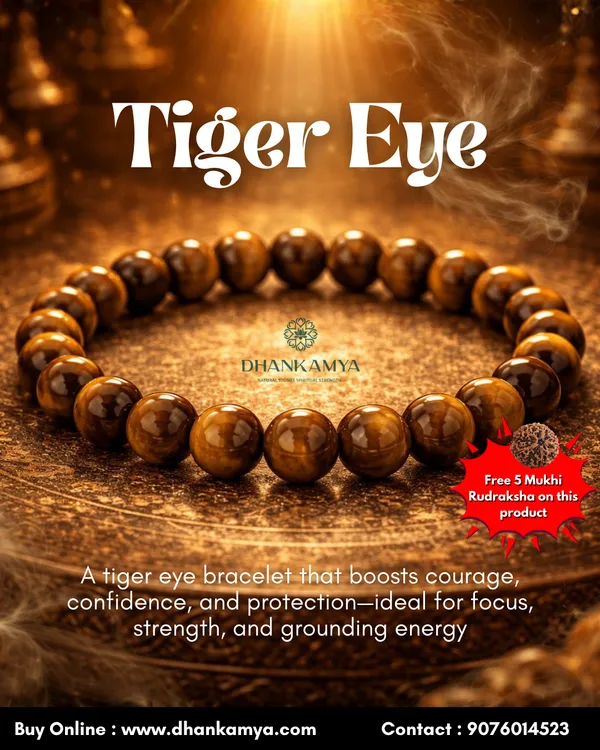 Crystal_Tiger_Eye_Bracelet_For_Men_&_Women_|_Pack_Of_1_With_5_Mukhi_Rudraksh_Free