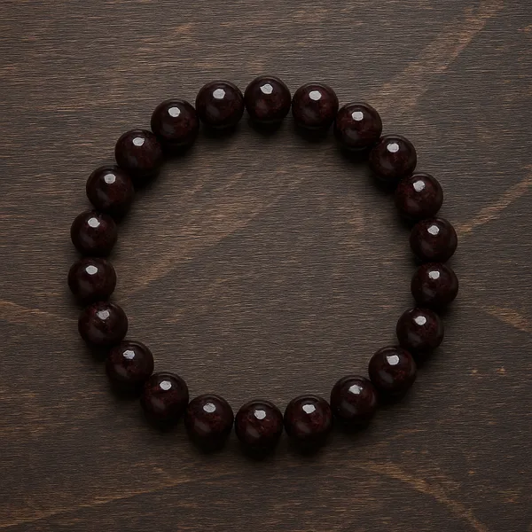 Garnet_Bracelet_For_Men_&_Women_|_Pack_Of_1_With_5_Mukhi_Rudraksh_Free