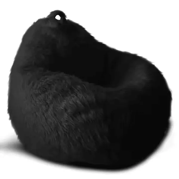 Black_Premium_Faux_Fur_Bean_Bag_Cover_For_Home_Decor
