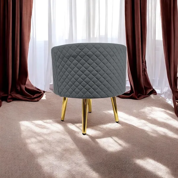 Grey_Premium_Round_Metal_Legs_Ottoman_Stool_For_Home_Decor