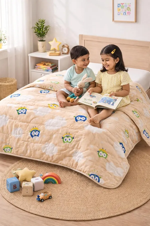 Peach_Premium_Jaipuri_Kids_Rajai_For_Sofa_&_Bedroom