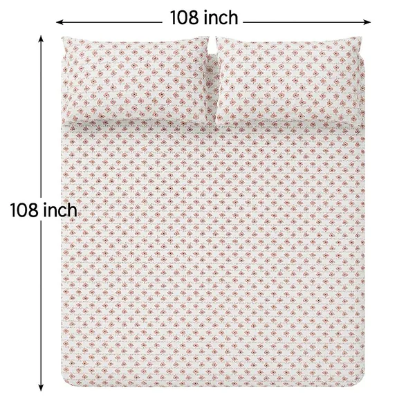 (Pack_Of_2)_Red_Premium_Floral_Pure_Cotton_King_Bedsheet_With_2_Pillow_Covers_For_Sofa_&_Bedroom