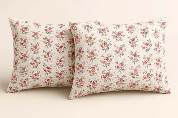 (Pack_Of_2)_Red_Premium_Floral_Pure_Cotton_King_Bedsheet_With_2_Pillow_Covers_For_Sofa_&_Bedroom