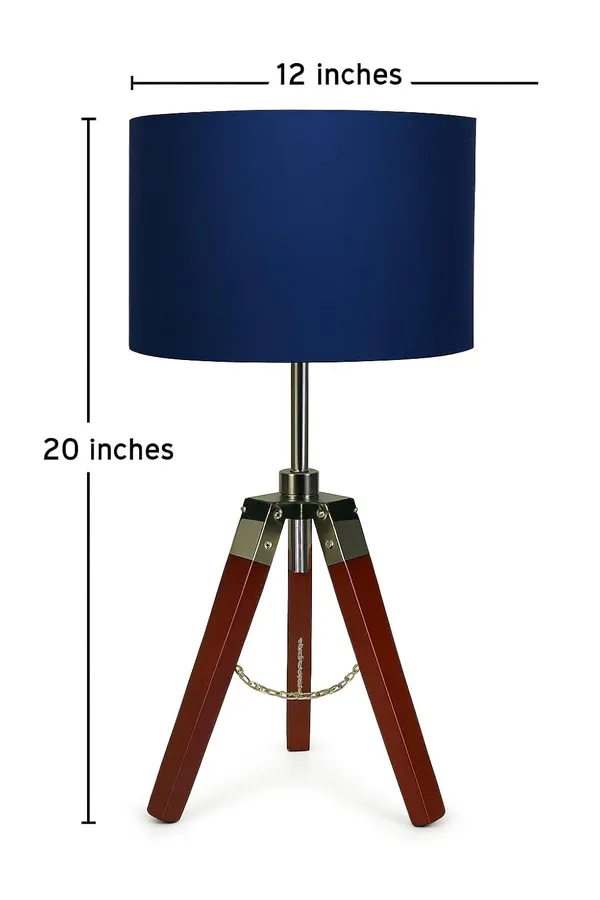 Blue_Premium_Wooden_Tripod_Table_Lamp_For_Home_Decor