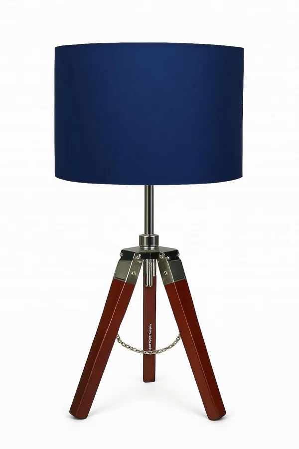 Blue_Premium_Wooden_Tripod_Table_Lamp_For_Home_Decor